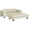 Vaikiška sofa su pakoja, kreminė, 100x50x30cm, aksomas