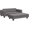 Vaikiška sofa su pakoja, pilka, 100x50x30cm, dirbtinė oda