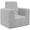 Vaikiška sofa, šviesiai pilkos spalvos, minkštas pliušas