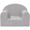 Vaikiška sofa, šviesiai pilkos spalvos, minkštas pliušas