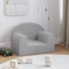 Vaikiška sofa, šviesiai pilkos spalvos, minkštas pliušas