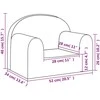 Vaikiška sofa, šviesiai pilkos spalvos, minkštas pliušas