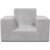 Vaikiška sofa, šviesiai pilkos spalvos, minkštas pliušas