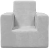 Vaikiška sofa, šviesiai pilkos spalvos, minkštas pliušas
