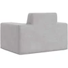 Vaikiška sofa, šviesiai pilkos spalvos, minkštas pliušas