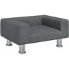 Vaikiška sofa, tamsiai pilkos spalvos, 50x40x26,5cm, aksomas