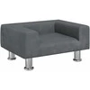 Vaikiška sofa, tamsiai pilkos spalvos, 50x40x26,5cm, aksomas