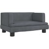 Vaikiška sofa, tamsiai pilkos spalvos, 60x40x30cm, aksomas