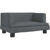 Vaikiška sofa, tamsiai pilkos spalvos, 60x40x30cm, aksomas