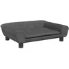 Vaikiška sofa, tamsiai pilkos spalvos, 70x45x26cm, aksomas