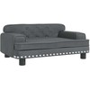 Vaikiška sofa, tamsiai pilkos spalvos, 70x45x30cm, aksomas
