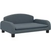 Vaikiška sofa, tamsiai pilkos spalvos, 70x45x30cm, audinys