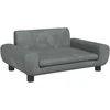 Vaikiška sofa, tamsiai pilkos spalvos, 70x45x33cm, aksomas
