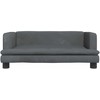 Vaikiška sofa, tamsiai pilkos spalvos, 80x45x30cm, aksomas