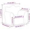Sofa vaikiškos sofos kremas, minkštas pliušas