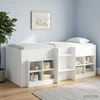 Vaikų Aukštas Lova 2 pcs Balta 90 x 200 cm Apdirbta mediena
