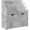 Vaikų knygų lentyna su stalčių Betono pilka 60 x 29,5 x 69 cm