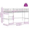 Lova Vaikų Lofto Lovos Rėmas Paprastas Juoda 80 x 200 cm Metalas