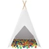 Teepee palapinė Balta 120 x 120 x 150 cm Audinys ir plastikas