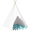 Teepee palapinė Balta 120 x 120 x 150 cm Audinys ir plastikas