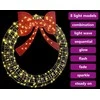 Vainikas Šilta balta 120 x 120 x 10 cm PET 150 LED