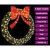 Vainikas Šilta balta 120 x 120 x 10 cm Ratanas 150 LED