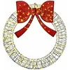 Vainikas su 150 LED Šilta balta 121 x 121 x 10 cm Ratanas