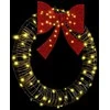 Vainikas su 80 LED Šilta balta 90 x 90 x 9 cm Ratanas