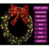 Vainikas 80 LED Šilta balta 90 x 90 x 9 cm Ratanas
