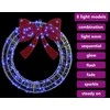 Vainikas su 60 LED Mėlyna 76 x 76 x 8,5 cm Akrilas