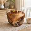 Vaisių dubuo JEPARA Teak medžio rudas Ø 35 cm