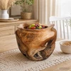 Vaisių dubuo JEPARA Teak medžio rudas Ø 35 cm