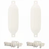 Valčių fenderiai 2 vnt. Ø 16 x 58 cm Balta PVC