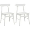 Valgomasis krėslas 2 pcs Balta 43 x 44,5 x 77 cm