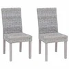 Valgomasis krėslas 2 pcs Balta plauna 45 x 54 x 93 cm