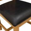 Valgomasis krėslas 2 pcs Kietas ąžuolo medis Juoda
