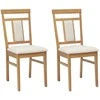 Valgomasis krėslas 2 pcs Natūralus ir šviesus