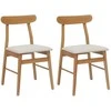 Valgomasis krėslas 2 pcs Natūralus ir šviesus