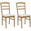 Valgomasis krėslas 2 pcs Natūralus ir šviesus
