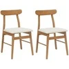 Valgomasis krėslas 2 pcs Natūralus ir šviesus