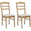 Valgomasis krėslas 2 pcs Natūralus ir šviesus