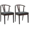 Valgomasis krėslas 2 pcs Šviesiai rudas ir juodas