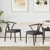 Valgomasis krėslas 2 pcs Šviesiai rudas ir juodas