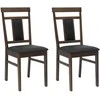 Valgomasis krėslas 2 pcs Šviesiai rudas ir juodas