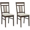 Valgomasis krėslas 2 pcs Šviesiai rudas ir šviesus