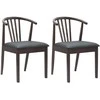 Valgomasis krėslas 2 pcs Šviesiai rudas ir juodas