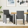 Valgomojo Kėdės su Ratukais 2 pcs Tamsiai pilka 57 x 66 x 94 cm