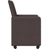 Valgomojo Kėdės su Ratukais 2 pcs Tamsiai rudas 57 x 66 x 94 cm