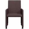 Valgomojo Kėdės su Ratukais 2 pcs Tamsiai rudas 57 x 66 x 94 cm