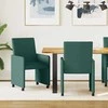 Valgomojo Kėdės su Ratukais 2 pcs Tamsiai žalia 57 x 66 x 94 cm